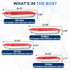 imageSereneLife 8Piece Glass Baking Dish with Lids Set   4 Heavy Duty Rectangular Glass Baking Pan with 4 BPAFree Lids  OvenSafe Bakeware for Lasagna Meats Desserts  Dishwasher Safe RedRed