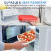 imageSereneLife 8Piece Glass Baking Dish with Lids Set   4 Heavy Duty Rectangular Glass Baking Pan with 4 BPAFree Lids  OvenSafe Bakeware for Lasagna Meats Desserts  Dishwasher Safe RedRed