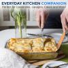 imageSereneLife 8Piece Glass Baking Dish with Lids Set   4 Heavy Duty Rectangular Glass Baking Pan with 4 BPAFree Lids  OvenSafe Bakeware for Lasagna Meats Desserts  Dishwasher Safe RedRed