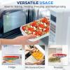 imageSereneLife 8Piece Glass Baking Dish with Lids Set   4 Heavy Duty Rectangular Glass Baking Pan with 4 BPAFree Lids  OvenSafe Bakeware for Lasagna Meats Desserts  Dishwasher Safe RedRed