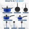 imageSereneLife Kitchenware Pots ampamp Pans Basic Kitchen Cookware Black NonStick Coating Inside Heat Resistant Lacquer 11Piece Set One Size BlackBlue
