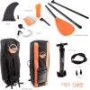imageSereneLife UltraLight Inflatable Stand Up Paddle Board with Premium SUP Accessories  Extra Wide Stable Design with NonSlip EVA Deck Pad for Youth and Adults of All Skill Levels  275 lbs CapacityOrange