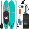imageSereneLife UltraLight Inflatable Stand Up Paddle Board with Premium SUP Accessories  Extra Wide Stable Design with NonSlip EVA Deck Pad for Youth and Adults of All Skill Levels  275 lbs CapacityAqua Blue