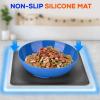 imageSereneLife Non Skid Pet Bowl Set  No Flip Dog Bowl Dog Spill Proof Mat Set  Interlocking Non Skid Pet Puppy Cat Dog Bowl with Mat  Twisty Dish FoodWater Bowl for Mess Free Feeding SLTDG66 BlueDefault Title