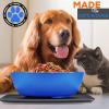 imageSereneLife Non Skid Pet Bowl Set  No Flip Dog Bowl Dog Spill Proof Mat Set  Interlocking Non Skid Pet Puppy Cat Dog Bowl with Mat  Twisty Dish FoodWater Bowl for Mess Free Feeding SLTDG66 BlueDefault Title