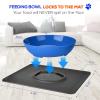 imageSereneLife Non Skid Pet Bowl Set  No Flip Dog Bowl Dog Spill Proof Mat Set  Interlocking Non Skid Pet Puppy Cat Dog Bowl with Mat  Twisty Dish FoodWater Bowl for Mess Free Feeding SLTDG66 BlueDefault Title