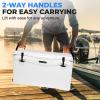 imageSereneLife UltraTough 2575 Quart Rotomolded Cooler Box Holds Upto 64 Cans Keeps Ice Up to 5 Days HeavyDuty Insulated Portable Ice Chest Box Ideal for Camping Beach Picnics Tailgating etcWhite