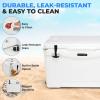 imageSereneLife UltraTough 2575 Quart Rotomolded Cooler Box Holds Upto 64 Cans Keeps Ice Up to 5 Days HeavyDuty Insulated Portable Ice Chest Box Ideal for Camping Beach Picnics Tailgating etcWhite
