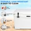 imageSereneLife UltraTough 2575 Quart Rotomolded Cooler Box Holds Upto 64 Cans Keeps Ice Up to 5 Days HeavyDuty Insulated Portable Ice Chest Box Ideal for Camping Beach Picnics Tailgating etcWhite