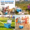 imageSereneLife UltraTough 2575 Quart Rotomolded Cooler Box Holds Upto 64 Cans Keeps Ice Up to 5 Days HeavyDuty Insulated Portable Ice Chest Box Ideal for Camping Beach Picnics Tailgating etcBlue