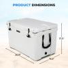 imageSereneLife UltraTough 2575 Quart Rotomolded Cooler Box Holds Upto 64 Cans Keeps Ice Up to 5 Days HeavyDuty Insulated Portable Ice Chest Box Ideal for Camping Beach Picnics Tailgating etcWhite