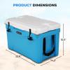 imageSereneLife UltraTough 2575 Quart Rotomolded Cooler Box Holds Upto 64 Cans Keeps Ice Up to 5 Days HeavyDuty Insulated Portable Ice Chest Box Ideal for Camping Beach Picnics Tailgating etcBlue