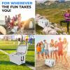 imageSereneLife UltraTough 2575 Quart Rotomolded Cooler Box Holds Upto 64 Cans Keeps Ice Up to 5 Days HeavyDuty Insulated Portable Ice Chest Box Ideal for Camping Beach Picnics Tailgating etcWhite