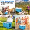imageSereneLife UltraTough 2575 Quart Rotomolded Cooler Box Holds Upto 64 Cans Keeps Ice Up to 5 Days HeavyDuty Insulated Portable Ice Chest Box Ideal for Camping Beach Picnics Tailgating etcBlue