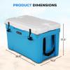imageSereneLife UltraTough 2575 Quart Rotomolded Cooler Box Holds Upto 64 Cans Keeps Ice Up to 5 Days HeavyDuty Insulated Portable Ice Chest Box Ideal for Camping Beach Picnics Tailgating etcBlue