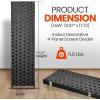 imageSereneLife 4Panel Folding Room Divider Woven Fiber Privacy Screen Portable Partition for Room Separation Lightweight Decorative Screen for Living Room Office Porch and Dressing Area 71 x 18