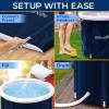 imageSereneLife Inflatable Insulated Cold Plunge Tub  Cold Plunge Relaxation Pod for Athletes One Person Ice Bath Tub with Lid with 78 Gallons Capacity Black