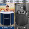 imageSereneLife Inflatable Insulated Cold Plunge Tub  Cold Plunge Relaxation Pod for Athletes One Person Ice Bath Tub with Lid with 78 Gallons Capacity Black
