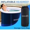 imageSereneLife Inflatable Insulated Cold Plunge Tub  Cold Plunge Relaxation Pod for Athletes One Person Ice Bath Tub with Lid with 78 Gallons Capacity Black