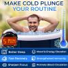imageSereneLife Inflatable Insulated Cold Plunge Tub  Cold Plunge Relaxation Pod for Athletes One Person Ice Bath Tub with Lid with 78 Gallons Capacity Black