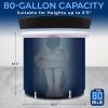 imageSereneLife Inflatable Insulated Cold Plunge Tub  Cold Plunge Relaxation Pod for Athletes One Person Ice Bath Tub with Lid with 78 Gallons Capacity Black