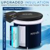 imageSereneLife Inflatable Insulated Cold Plunge Tub  Cold Plunge Relaxation Pod for Athletes One Person Ice Bath Tub with Lid with 78 Gallons Capacity Black