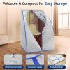 imageSereneLife Portable Infrared Sauna for Home Compact Sauna Tent with Heated Foot Pad ampamp Chair Full Body Personal Spa with Remote Control Easy Setup ampamp Storage 140F Max Heat 40quot x 33quot Silver