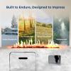 imageSereneLife Propane Gas Fire Pit Table 50000 BTU Square Outdoor Firepit with Stainless Steel Burner Adjustable Flame Lava Rocks ampamp WeatherResistant Cover for Backyard Patio Garden 42quotx20quotx236quot