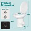 imageSereneLife RV Toilet  Small Camp Toilet with Foot Pedal and a Hand Sprayer LeakProof Odorless SoftClose Lid Compact WaterSaving Design Quick Installation Perfect for RVs Trailers and BoatsRV Toilet