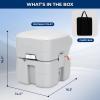 imageSereneLife RV Toilet  Small Camp Toilet with Foot Pedal and a Hand Sprayer LeakProof Odorless SoftClose Lid Compact WaterSaving Design Quick Installation Perfect for RVs Trailers and BoatsCamping Toilet