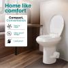 imageSereneLife RV Toilet  Small Camp Toilet with Foot Pedal and a Hand Sprayer LeakProof Odorless SoftClose Lid Compact WaterSaving Design Quick Installation Perfect for RVs Trailers and BoatsRV Toilet