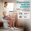 imageSereneLife RV Toilet  Small Camp Toilet with Foot Pedal and a Hand Sprayer LeakProof Odorless SoftClose Lid Compact WaterSaving Design Quick Installation Perfect for RVs Trailers and BoatsRV Toilet