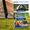 imageSereneLife Trampoline Anchor Kit  4 HeavyDuty Galvanized Steel Stakes and 4 Buckled Straps 1575quotx366quot DeformityResistant Handles Spiral Ground Hooks for Tents Swing Chairs Soccer Goals