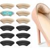 imageSereneLife Heel Pads 6 Pairs of Shoe Inserts for Men and Women Supports Heels for Prolonged Standing Fills Loose Fit in Shoes for Dress Shoes Sneakers and Loafers Black and Apricot