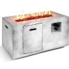 imageSereneLife Propane Gas Fire Pit Table 50000 BTU Square Outdoor Firepit with Stainless Steel Burner Adjustable Flame Lava Rocks ampamp WeatherResistant Cover for Backyard Patio Garden 42quotx20quotx236quot