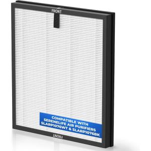 imageSereneLife Air Purifier Replacement Filter MultiLayer Filtration System Compatible for SLARP1076WT and SLARP1076BK Easy to Install 36 Month Replacement Life 107 x 27 x 121
