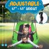 imageSereneLife Outdoor Spinner Saucer Tree SwingHanging Tree Oval Shaped Flying Saucer wRope StrapsCushion Padded Metal FramePolyester Fabric Seatfor Kids ampamp AdultSereneLife SLSOVSWNG55GR GreenGreen