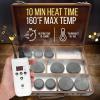 imageSereneLife Hot Stones Massage Kit with Warmer Warm Round Basalt Stone Massaging Set with Portable Heater 12 LargeSmall Rocks Digital Controller For Professional and Home Spa TherapyBrown 12pc