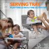 imageSerene Life Baby Seat Booster Space Saver Toddler Booster Seat  Portable Pop and open Sit Folding Booster Feeding Chair  Safety BeltFood TrayTravel Bag  SereneLife SLBS66 Grey 6 Piece Setgray