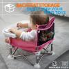 imageSerene Life Baby Seat Booster Space Saver Toddler Booster Seat  Portable Pop and open Sit Folding Booster Feeding Chair  Safety BeltFood TrayTravel Bag  SereneLife SLBS66 Grey 6 Piece SetPink