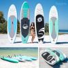imageSereneLife Inflatable Stand Up Paddle Board with Premium SUP Accessories  Wide Stable Design with NonSlip EVA Deck Pad for Adults and Youth of All Skill LevelsGreen