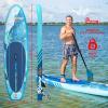 imageSereneLife Inflatable Stand Up Paddle Board with Premium SUP Accessories  Wide Stable Design with NonSlip EVA Deck Pad for Adults and Youth of All Skill LevelsDark Blue