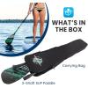 imageSereneLife SUP Paddle  3 Piece Adjustable Paddle board Oar with Lightweight Shaft Durable Blade  For Stand Up Paddleboard Surfing Flatwater Paddling ampamp RacingGreen
