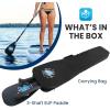 imageSereneLife SUP Paddle  3 Piece Adjustable Paddle board Oar with Lightweight Shaft Durable Blade  For Stand Up Paddleboard Surfing Flatwater Paddling ampamp RacingLight Blue