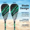 imageSereneLife SUP Paddle  3 Piece Adjustable Paddle board Oar with Lightweight Shaft Durable Blade  For Stand Up Paddleboard Surfing Flatwater Paddling ampamp RacingGreen
