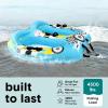 imageSerenelife Inflatable Towable Tube for Boating  24 Person 4500 lbs Pulling Capacity Deck Seats ampamp Backrest Premium Nylon Cover Grab Handles FrontBack Tow Points Speed Safety Valve2 Person