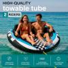 imageSerenelife Inflatable Towable Tube for Boating  24 Person 4500 lbs Pulling Capacity Deck Seats ampamp Backrest Premium Nylon Cover Grab Handles FrontBack Tow Points Speed Safety ValveInflatable Boat