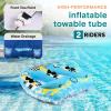 imageSerenelife Inflatable Towable Tube for Boating  24 Person 4500 lbs Pulling Capacity Deck Seats ampamp Backrest Premium Nylon Cover Grab Handles FrontBack Tow Points Speed Safety Valve2 Person Upgraded
