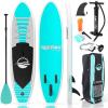 imageSereneLife Inflatable Stand Up Paddle Board with Premium SUP Accessories  Wide Stable Design with NonSlip EVA Deck Pad for Adults and Youth of All Skill LevelsAqua Blue