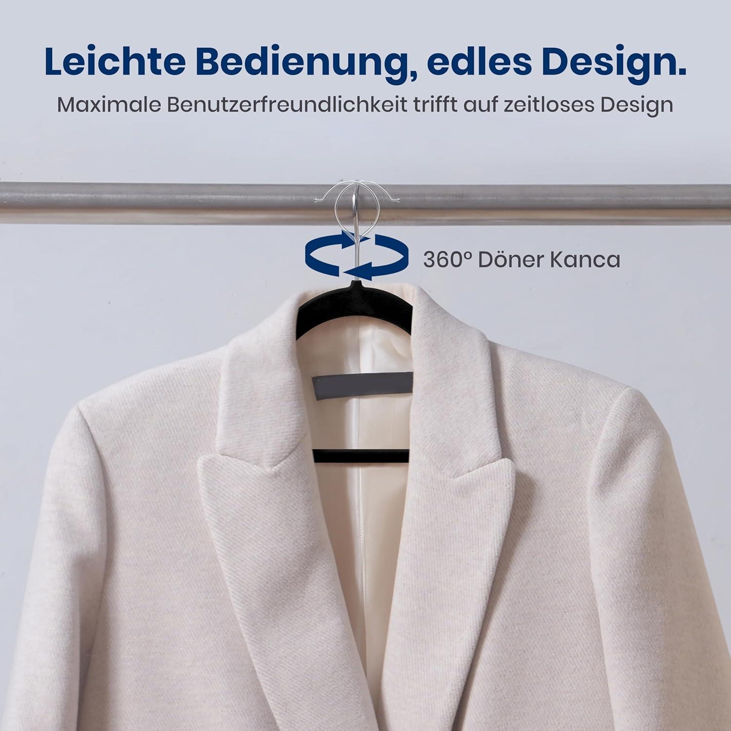 imageSereneLife 20 Pack Velvet Hangers  NonSlip Clothes Hangers with Heavy Duty Design Slim SpaceSaving Coat Hangers with 360 Swivel Hook Strong Lightweight Closet Organizer Set for Clothes PurpleBlack